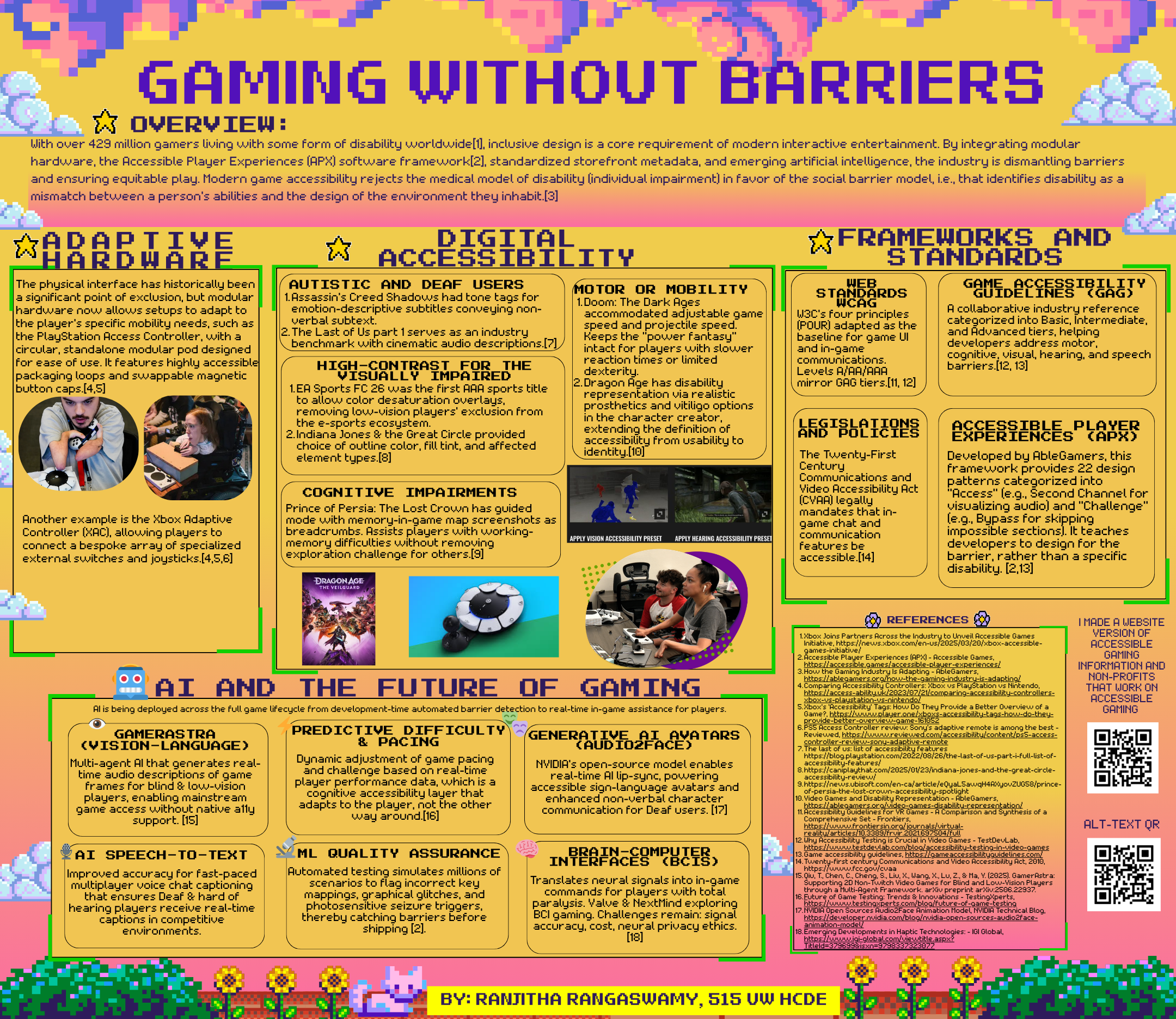 Gaming Without Barriers informational poster